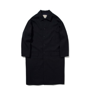 POTTERYWool Mac CoatBritish Wool Gabardine Cloth(Navy)