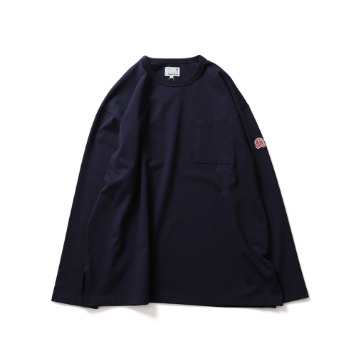 HORLISUNLawrence Overfit Long Sleeve Pocket T(Navy)