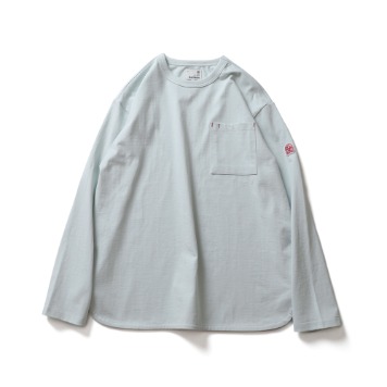 HORLISUNEmery Long Sleeve Pocket Seasonal T-shirts(Clear Sky)