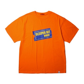 SLEEPER HIT VIDEOS.H.V. Ticket Logo T-Shirts(Orange)15% OFF