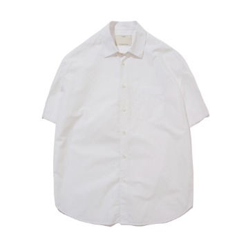 POTTERY*RESTOCK*Short Sleeve Comfort ShirtCotton / Linen Typewriter Cloth Resilient Hard Finish(White)