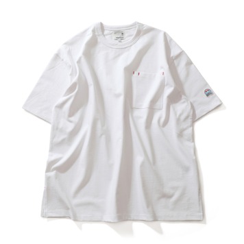 HORLISUNLawrence Overfit Short Sleeve Pocket T-Shirts(Off White)
