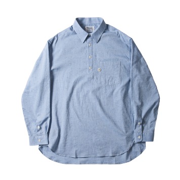 BEAT &amp; SLNCSmile Button Nep Pullover Shirts(Nep Blue)