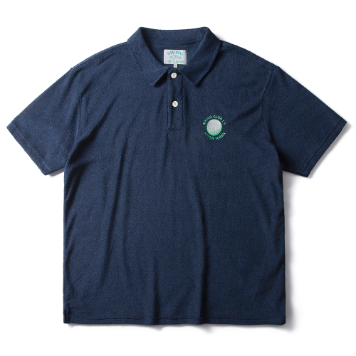 AmfeastSWING CLUB LASignature Oversized Terry Polo Shirts(Navy)30% OFF