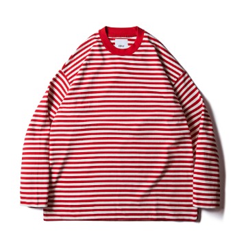 ESFAIBlock Stripe Long Sleeve T-shirts(Red)
