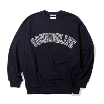 SOUNDSLIFEApplique Big Arch Logo Sweatshirts(Navy)