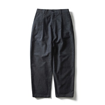 ESFAI A.W.O Set-up Tapered Wide Pants(Charcoal Gray Melange)