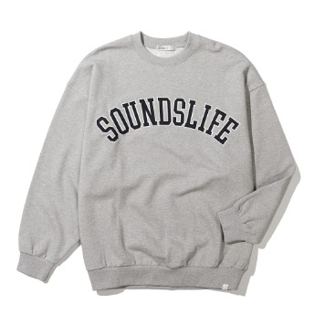 SOUNDSLIFEApplique Big Arch Logo Sweatshirts(Melange Grey)