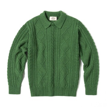 AMFEASTFisherman Round Collar Knitwear30% OFF(Green)