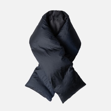 ROUGH SIDE Packable Down Neck Warmer(Navy)