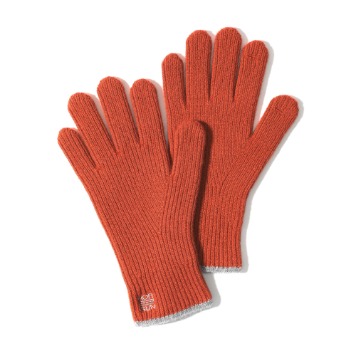 HORLISUNBless Wool Finger Gloves(Rust Orange)