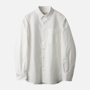 ROUGH SIDEWomen  Classic Washed Shirt(Cloud White)