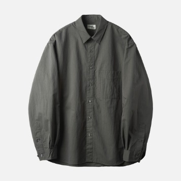 ROUGH SIDE[Signature]Washed Nylon Shirt(Charcoal)