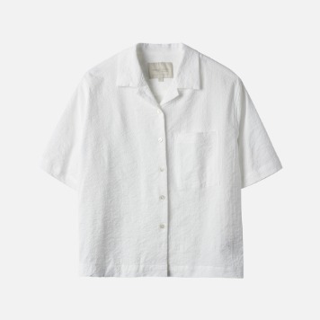 ROUGH SIDEWomen  Seer 1/2 Shirt(Cloud White)