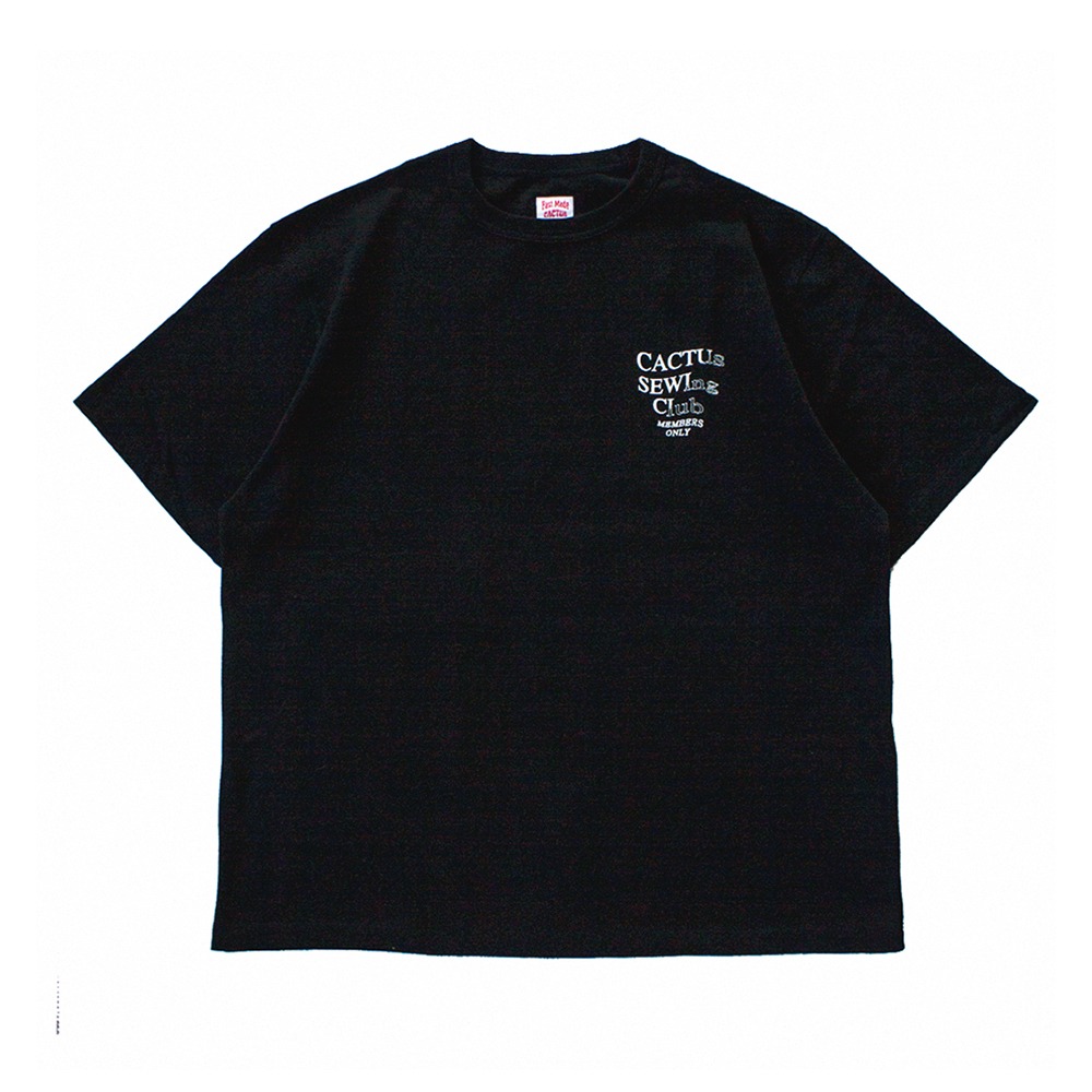 CACTUS SEWING CLUB*RESTOCK*Member&#039;s T Shirts Type.01(Black)