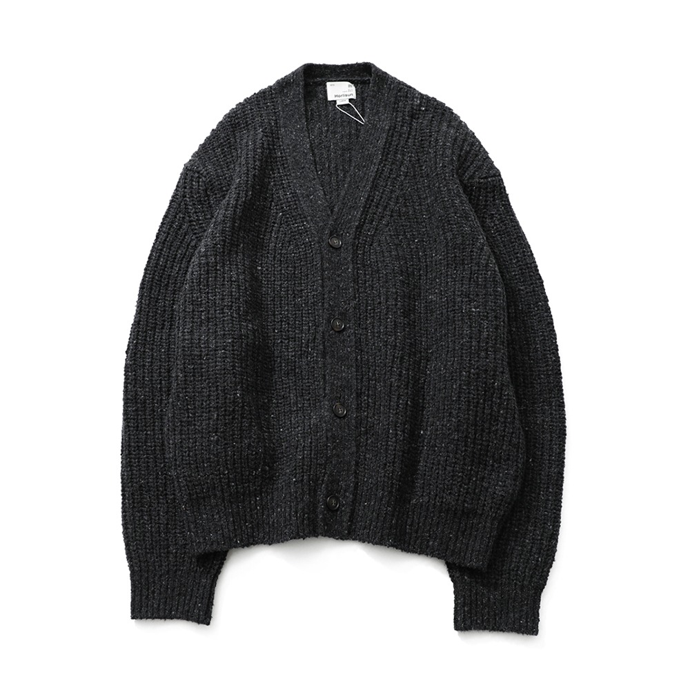 HORLISUNEliot Low Gauge Knit Cardigan(Melange Charcoal)