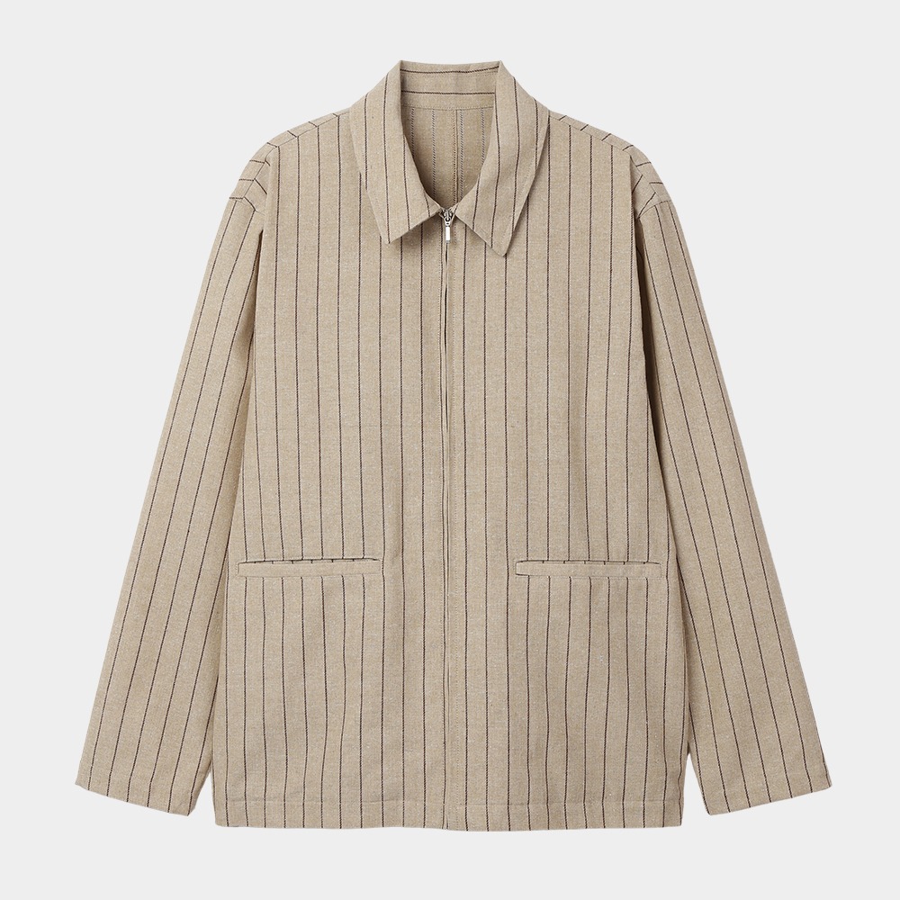 HOMLYCalm Stripe Jacket(Sand)