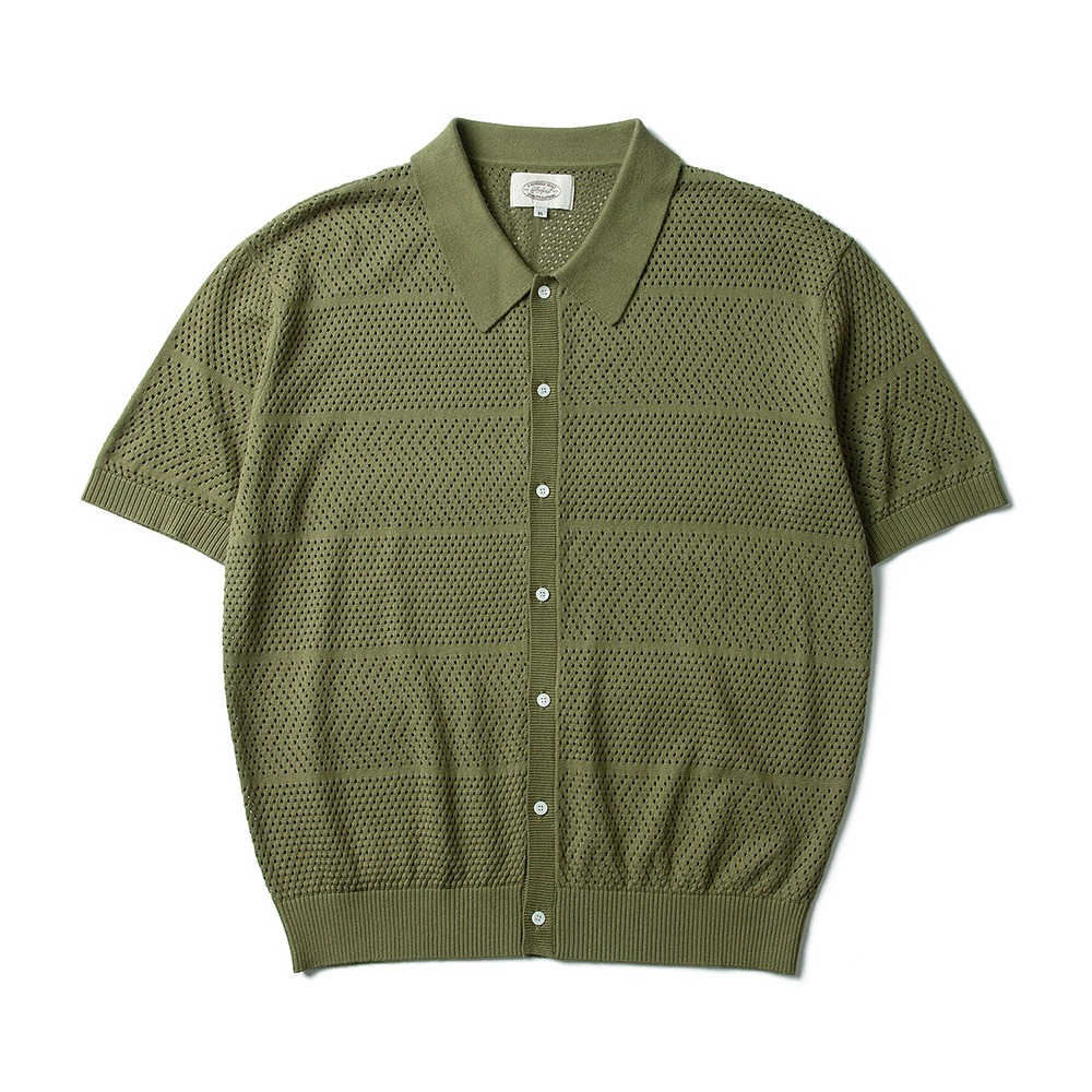 AMFEASTAmalfi Crochet Half Shirts(Olive)