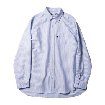 BEAT &amp; SLNCSpade Embroidered Relaxed Oxford Shirts(Blue Candy Stripe)